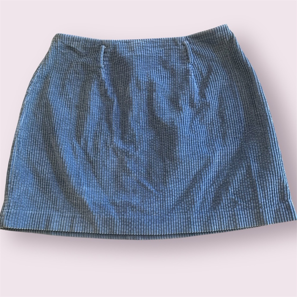 Vintage EXP Rave Clubwear Corduroy Blue Mini Skirt 5/6 Y2K Mean Girls Boho Short